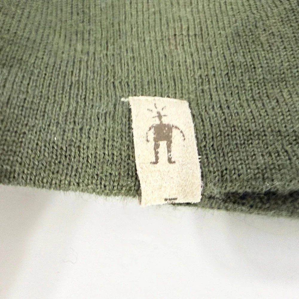 SmartWool Kids Merino Wool Beanie Hat Olive Green Polka Dot Knit 12-447 F09-D3